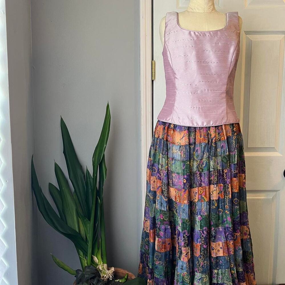 Y2k rhinestone lavender top